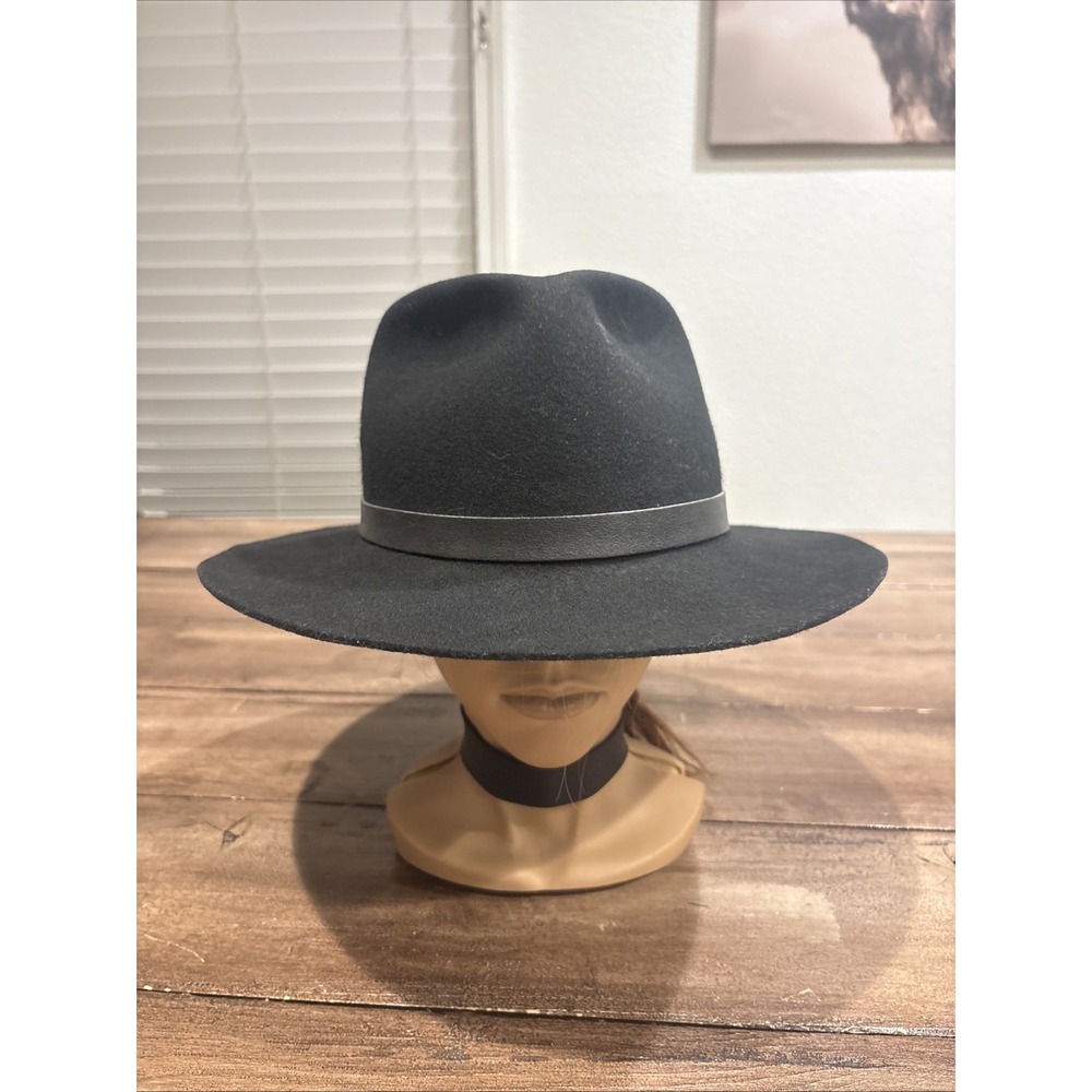 100% Wool Fedora Leather Accent Dorfman Pacific Co Size Medium